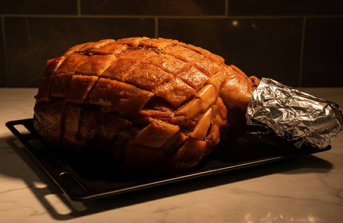 Pernil de cerdo glaseado